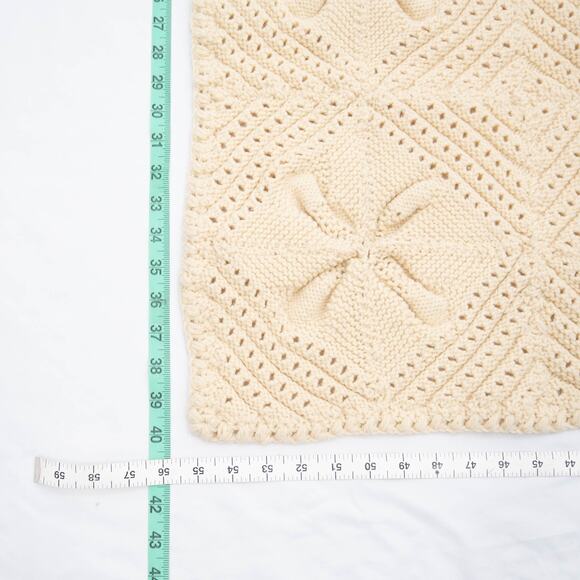 Vintage Off-White Crochet Afghan - Picture 5 of 7